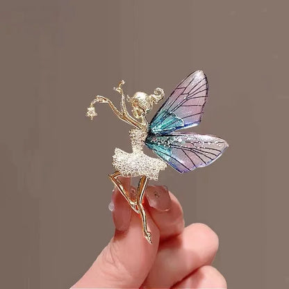 Fashion Crystal Shell Feather Brooch Pins For Women Luxury White Pearl Gold Color Party Wedding Gifts Clothing Accessories 2024