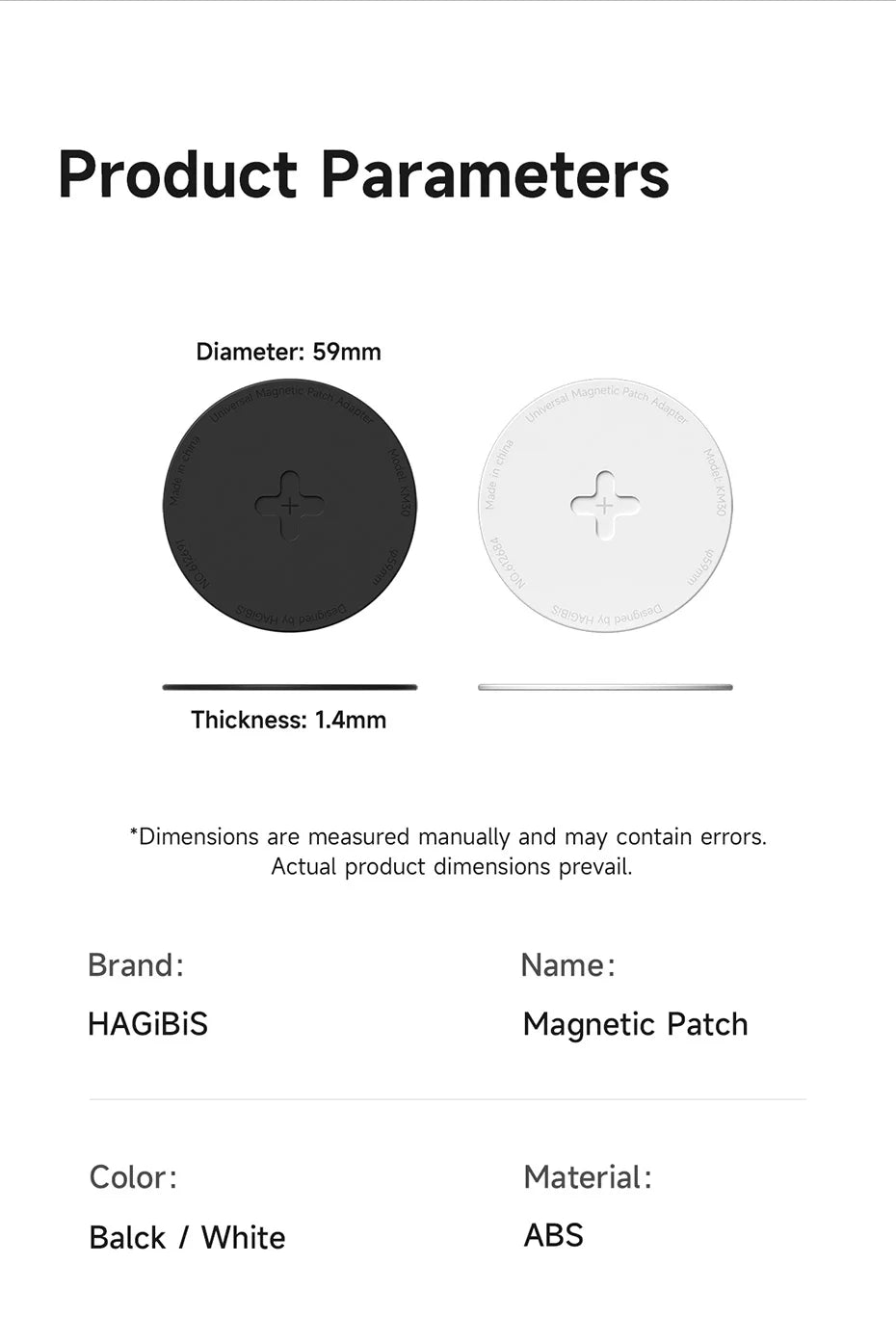 Hagibis Magnetic Adapter Magnet Sticker for Magsafe Accessories Metal Plate Adhesive Patch Bundle Kits SSD Power Banck DAC Amp
