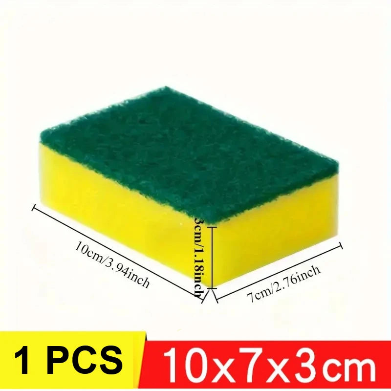 5PCS Kitchen Sponges Dual-Sided Scrub Pads Super Absorbent Dish Towel Scratch Resistant Scrubbing Sponge Highly Absorbent