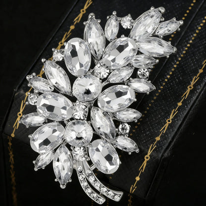 Baroque Luxury Flower Brooch Pin Elegant Jewelry Accessories for Men Women Wedding Party Gift