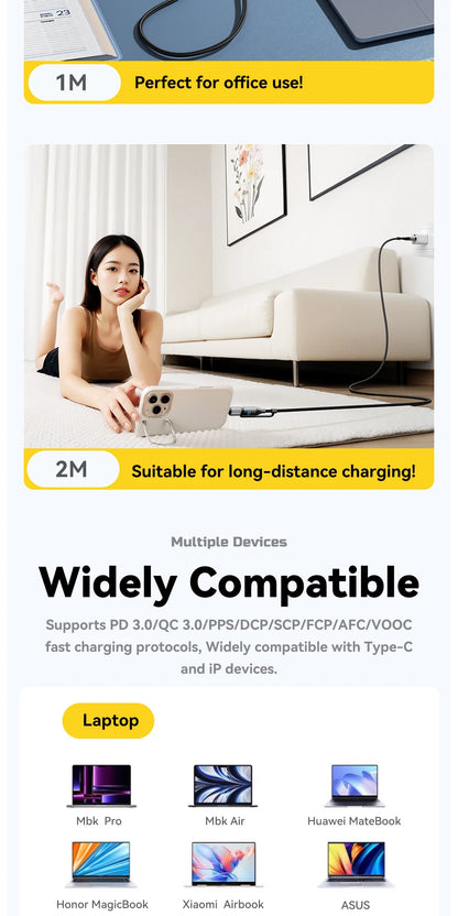 Essager 4 In 1 Digital Display USB Cable Type C 100W PD Fast Charging Wire For iPhone Macbook iPad Xiaomi Type C Lighting Cable
