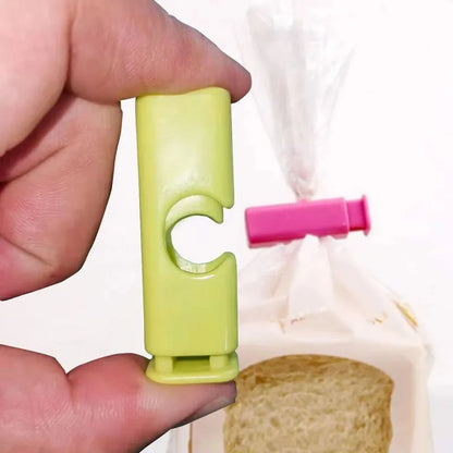 2pcs Food Sealing Bag Clip Reusable Fresh Food Storage Tools Plastic Sealer Clamp Snack Bread Seal Bag Home Kitchen Storage Clips