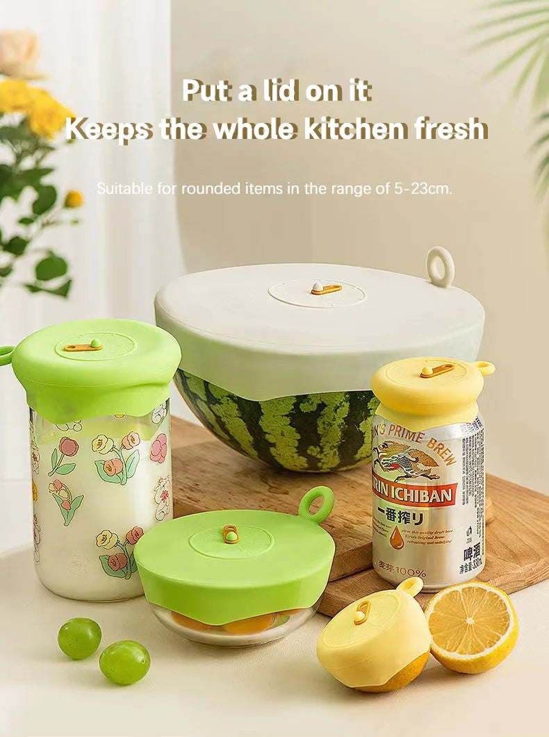 Silicone Kitchen Utensils Fresh-keeping Stretch Universal Bowl Cover Refrigerator Microwave Oven Sealed