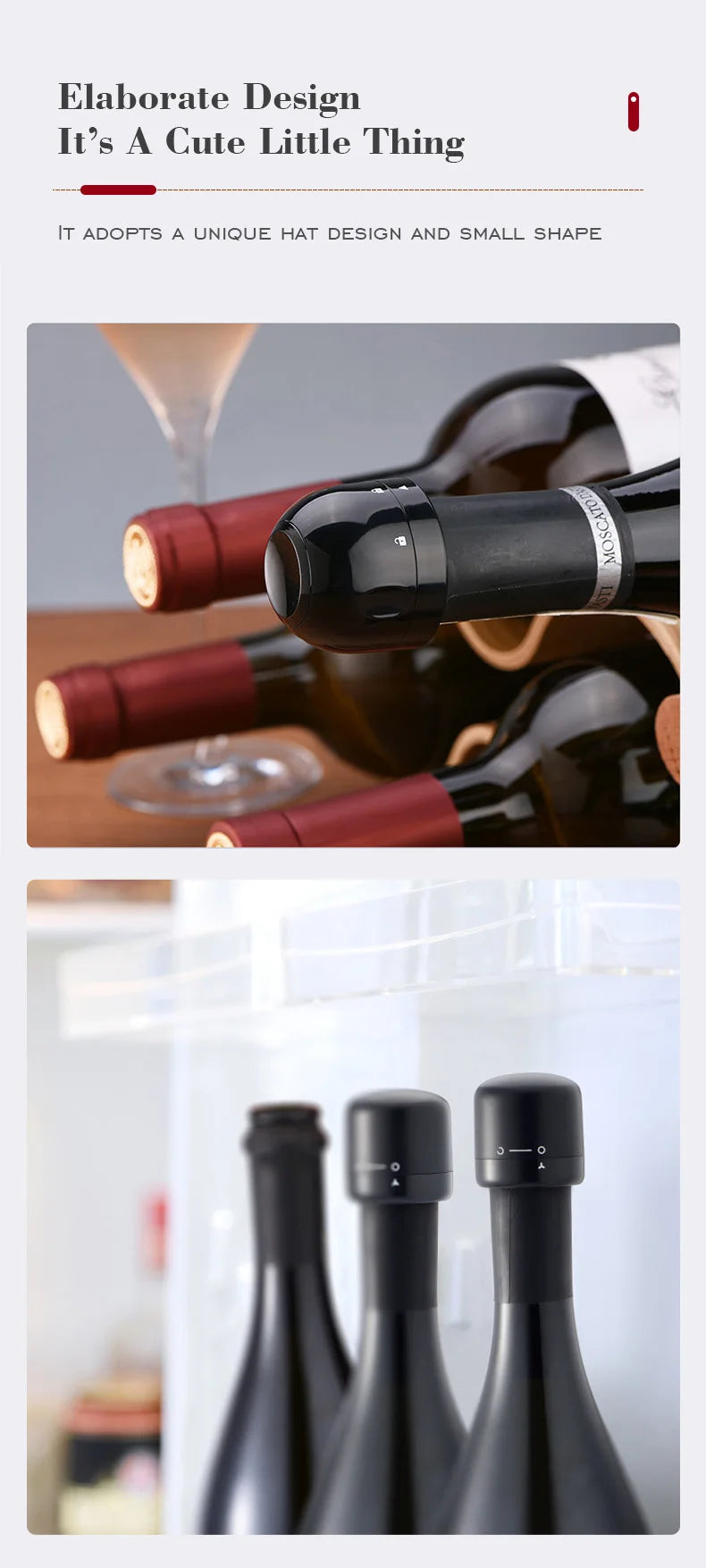 Vacuum Sealed Wine Bottle Plug Champagne Stopper Leak-Proof And Fresh Bottle Cap Wine Corks Bar Accessories Supplies