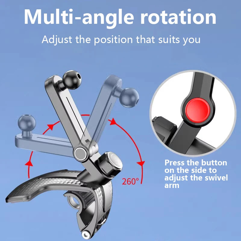 Multi Angle Adjustable Car Mount Holder for Phone Cool Dashboard Clip Universal Rotation Mobile Navigation Stand Car Accessories