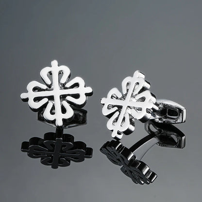 High quality men's French shirt cufflinks brand new fashion laser metal Chinese knot cufflinks manufacturer wholesale