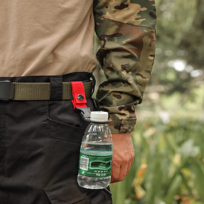 Webbing Water Bottle Holder Climbing Carabiner Belt Backpack Hanger Hooks Clip Multifunction Water Bottle Nylon Buckle Hook Clip