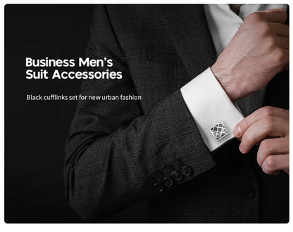 4 Pairs Cufflinks Set CuffLinks For Mens Wedding Souvenirs Groomsmen Gift Man Shirt Cufflink With Box Luxury Jewelry Tie Clips