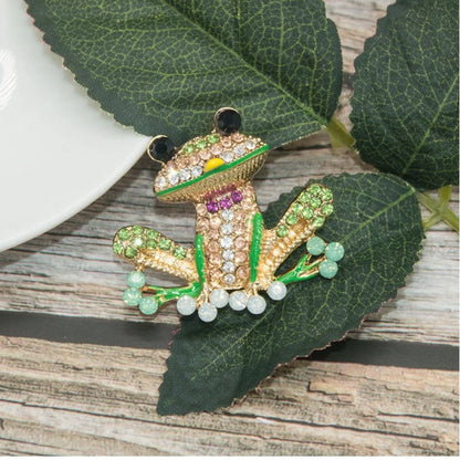 Baroque Luxury Frog Collection: Brooches and Pins for Men and Women, Jewelry, Fashion Accessories, and Party Gifts