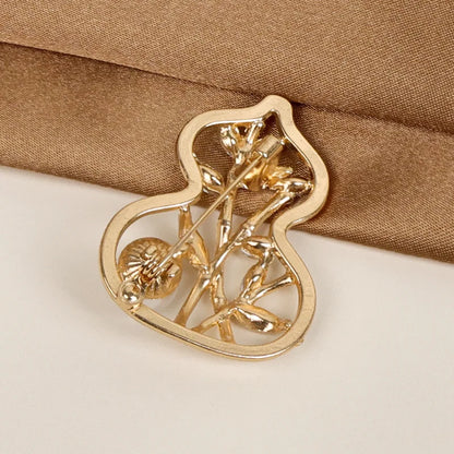 Hollow Letters Gourd Shape Scarf Buckle Exquisite and Versatile Metal Scarf Buckle Accessories for Clothes Backpacks and Scarves