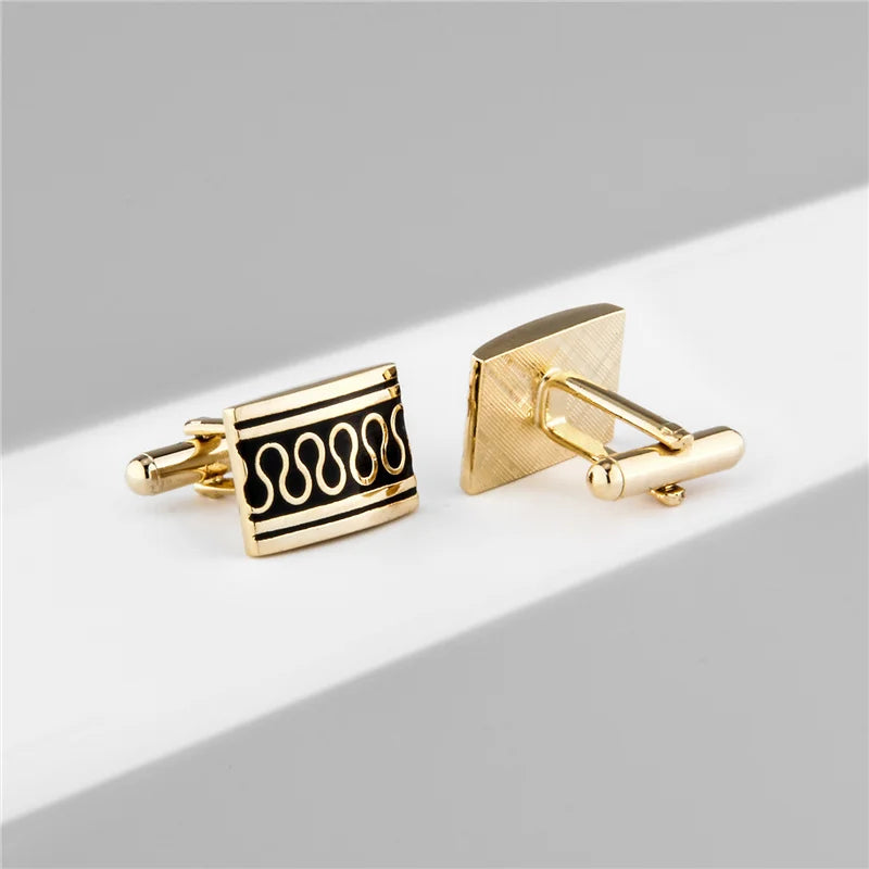 4 Pair Cufflinks For Mens With Gift Box Man Shirt Cufflinks Wedding Guests Gifts Men Gift For Husband Business Tie Clip T0204022