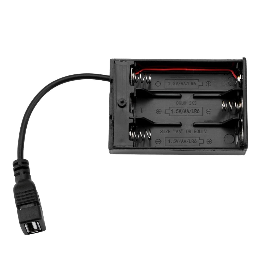 Portable Mini 3 4 x AA Battery Holder Storage Box Case USB Power Supply Battery Box For LED Strip Light 4.5V 6V Battery Holder