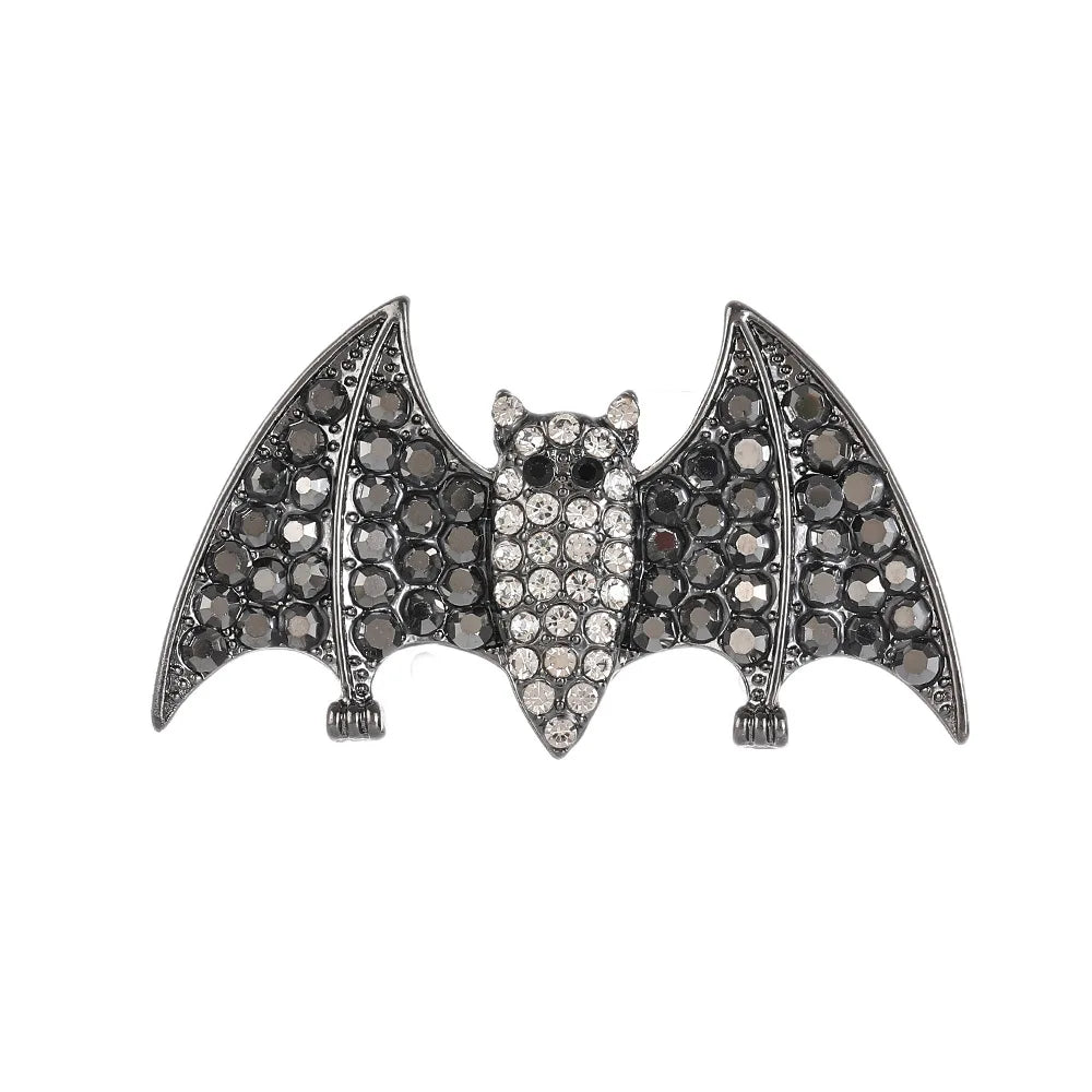 Funny Bat Brooch Gothic Lapel Pin For Women Clothing Coat Sweater Halloween Holiday Party Jewelry Accessories Gift