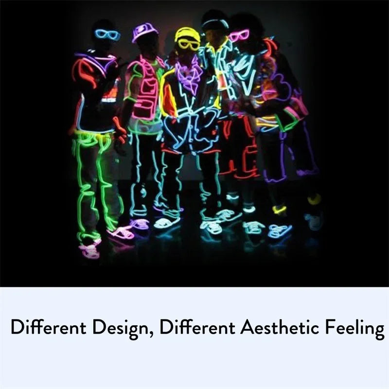 1M/3m/5M LED Neon Light USB Flexible EL Wire Rope Tube Waterproof LED Strip Tape for Holiday Dance Party Decor Light 3V 5V 12V