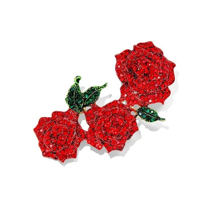 Baroque Luxury Beautiful Roses Sunflower Design Men's Women's Brooch Pins，Jewelry Accessories, Wedding Holiday Party Favors
