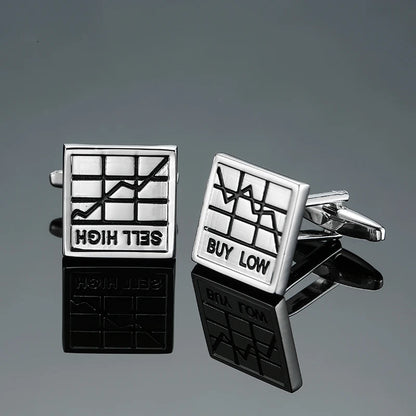 High quality men's French shirt cufflinks brand new fashion poker cufflinks dice pistol dice car logo buttons
