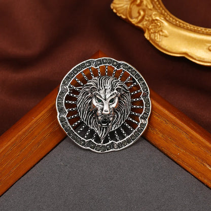 Baroque-style Luxury Vintage Heavy-Duty Lion Animal Design Brooches for Men and Women, Jewelry and Fashion Accessories