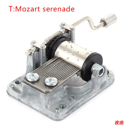 Hand-Cranked Music Box Movement Metal Rocker Mini Diy Gift Music Mechanical Decorative Collectibles For Girl Boy friend