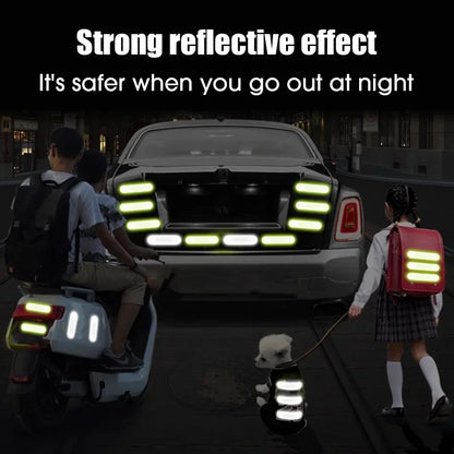 5Pcs Motorcycle Helmet Warning Reflective Stickers Night Safety Driving Decorative Strips Sticker Bicycle Moto Car Decals