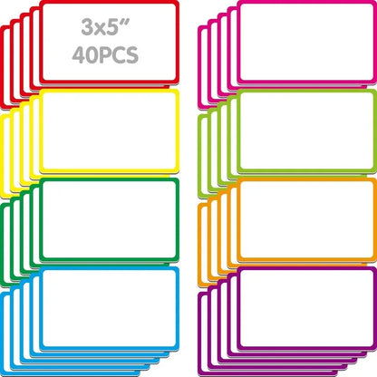 Magnetic Label Stickers Reusable Dry Erase Shelf Tag Stickers DIY Identification Classify Stickers for Stationery Office Storage