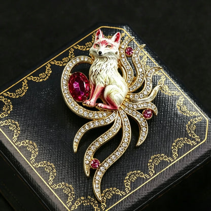 Baroque Luxury Fox Animal-Themed Brooches for Men and Women, Jewelry, Fashion Accessories, and Party Gifts