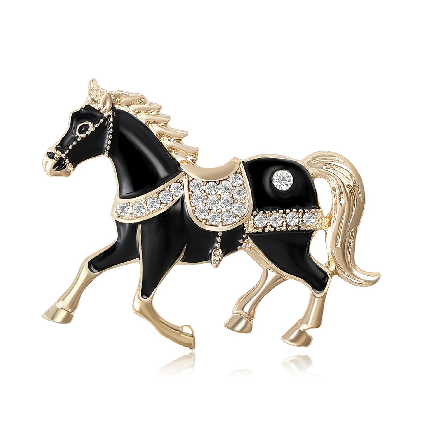2026 New Women's Luxury Dress Horse Brooch Horse Year Mascot UK Travel Souvenir Gift