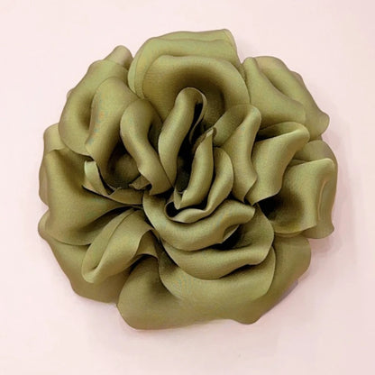 11CM Handmade Fabric Rose Flower Brooch Korean Fashion Corsage Lapel Pins for Women Accessories Wedding Party Jewelry