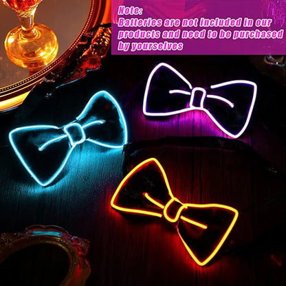 glowing Men's LED suspenders and luminous Bow Tie Adjustable Elastic Flashing Led Clothing for nightclub Party supplies