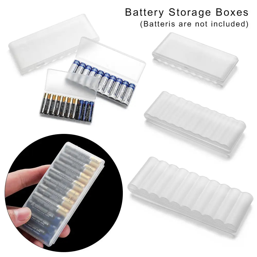 10 Slots Hard Plastic Container Portable Case Battery Storage Box For AAA/AA/18650 Battery Organizer Box Container Accessories