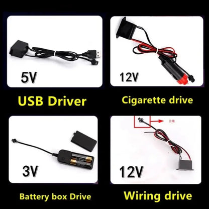 4 Control Modes 5M 4M Multicolor Led Light String Flexible Neon Light Wire Dance Party Atmosphere Decor USB Battery Box Driver