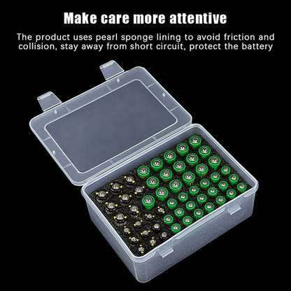 Multi Slot Battery Organizer Storage Case Holder 54 Slot AA AAA Battery Storage Organizer Box Home Drawer Organization Dispenser