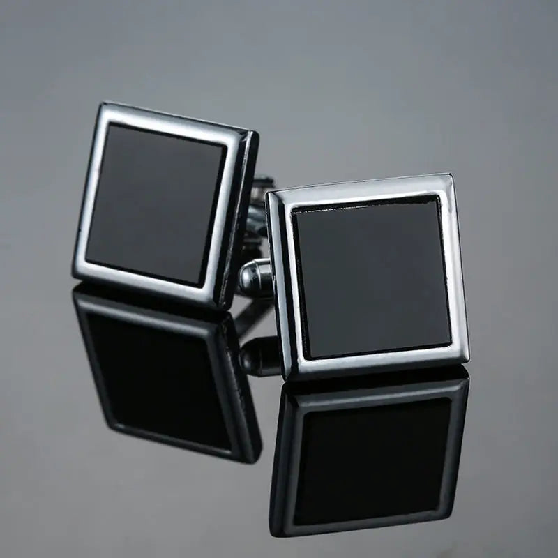 Cufflinks Man Luxury French Cufflinks Button Laser Enamel Gold Silvery Cuffs Retro Metal Buckles For Mens Shirts Tuxedo Studs