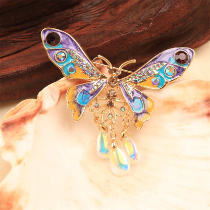 Vintage Baroque Luxury Chinese Style Tassel Butterfly DesignMen'sWomen'sBroochPins, JewelryAccessories, WeddingHolidayPartyGifts