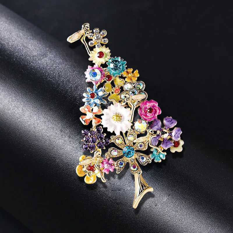 Baroque Luxury Christmas Tree Design Brooches and Pins for Men and Women, Jewelry, Fashion Accessories, and Party Gifts