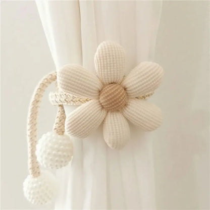 1pc Cute Magnetic Buckle Curtain Buckle Clip Flower Shape Pearl clasp Curtain Tieback Curtain Holders Kids Room
