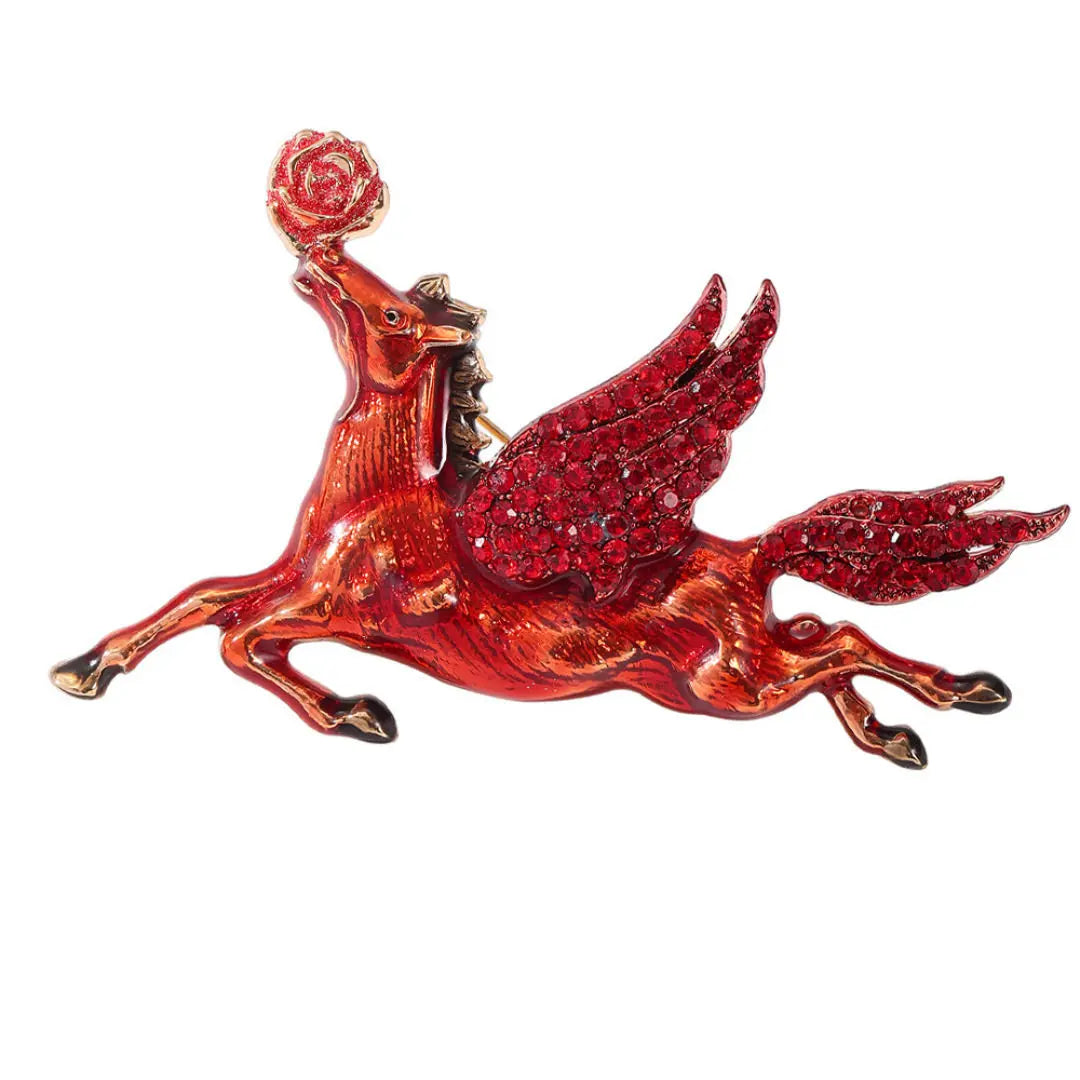 SKEDS Zodiac Horse Year Series Brooch High-End Luxury Chinese Style 2026 Birth Year Accessory Exquisite Animal Pin Gift