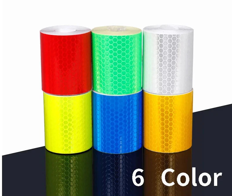 Solid Color Reflective Stickers Personality Waterproof Car Class Modification Warning Signs Highlighting Safety Reflective Strip