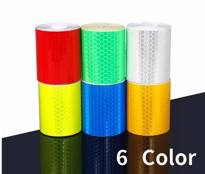 Solid Color Reflective Stickers Personality Waterproof Car Class Modification Warning Signs Highlighting Safety Reflective Strip