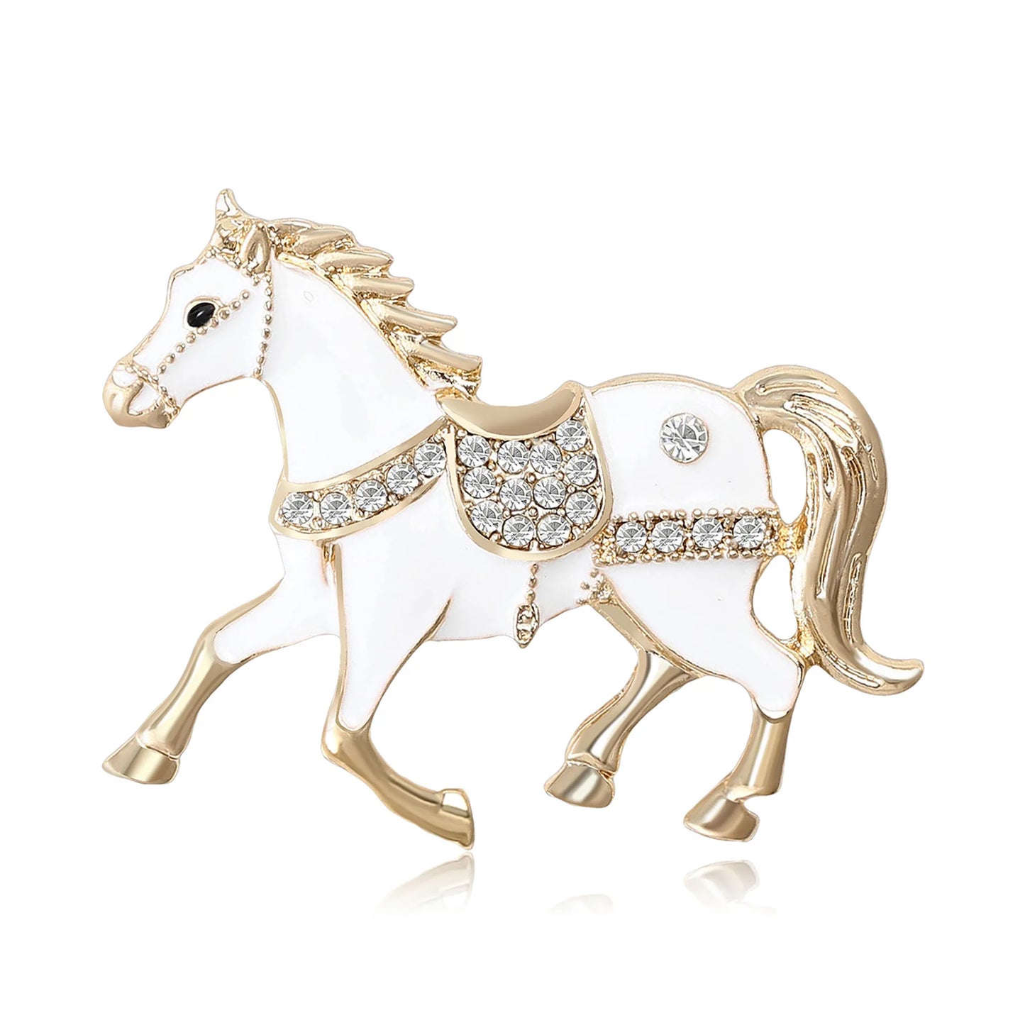 2026 New Women's Luxury Dress Horse Brooch Horse Year Mascot UK Travel Souvenir Gift