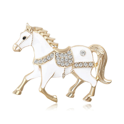 2026 New Women's Luxury Dress Horse Brooch Horse Year Mascot UK Travel Souvenir Gift