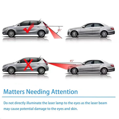 Car LED Laser Light Anti Fog Spotlights LED Anti Collision Taillight Warning Lights Fog Lights Warning Emergency Light Universal