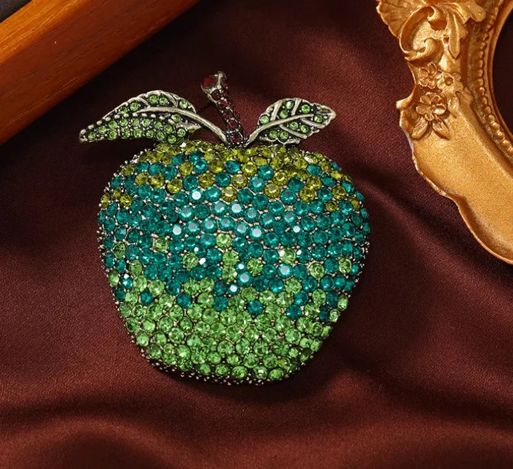 Elegant and Beautiful Watermelon Apple Durian Mulberry Fruit Design Brooch Pin for Men and Women Clothing Accessories