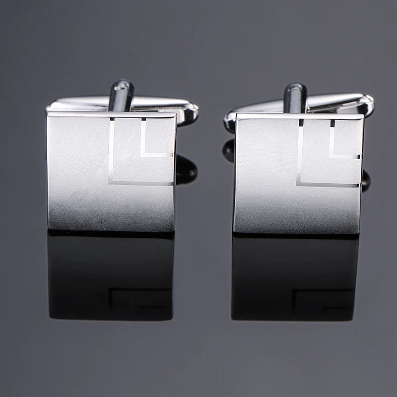 High quality men's French shirt cufflinks brand new fashion laser metal Chinese knot cufflinks manufacturer wholesale