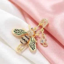 Vintage Bee Insect Lapel Pins Enamel Crystal Rhinestone Insect Brooch For Women Men Jewelry Wholesale