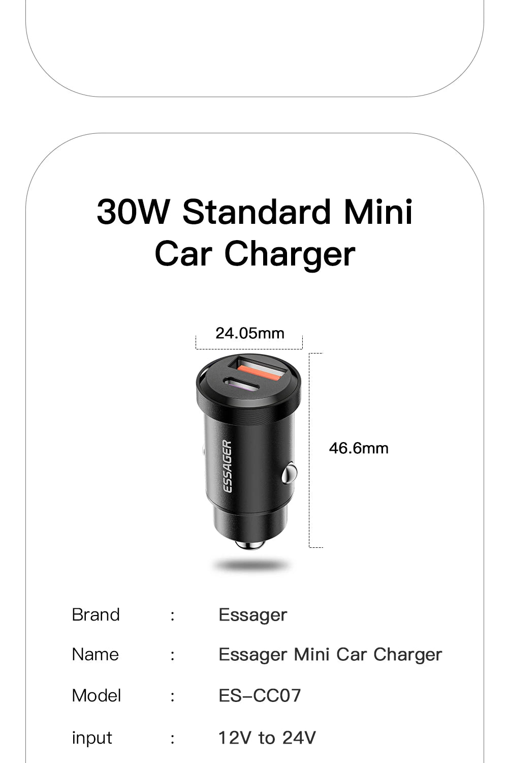 Essager USB C Car Charger 45W 5A Quick Charge 4.0 QC PD 3.0 SCP USB Type C Fast Charging For iPhone14 13 Huawei Samsung Xiaomi