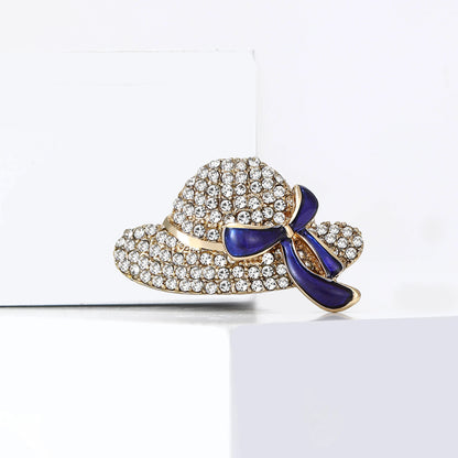 Luxury Rhinestone Sun Hat Brooches for Women Unisex Clothing Pins Necklace Event Party Backpack Fashion New Yea Gifts Decoration