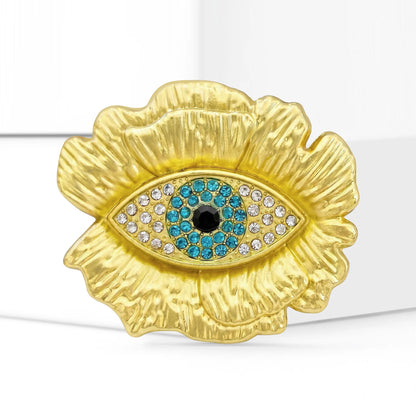 Beaut&Berry Luxury Glossy Devil's Eye Brooches for Women Unisex Novelty Pins Casual Party Jewelry Accessories Gifts Decoration