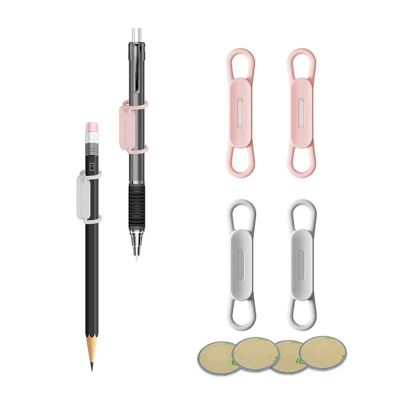 6 Colour Magnetic Pen Holder Office Whiteboard Adhesive Pencil Hooks Adjustable Silicone Magnet Marker Holders for Refrigerator