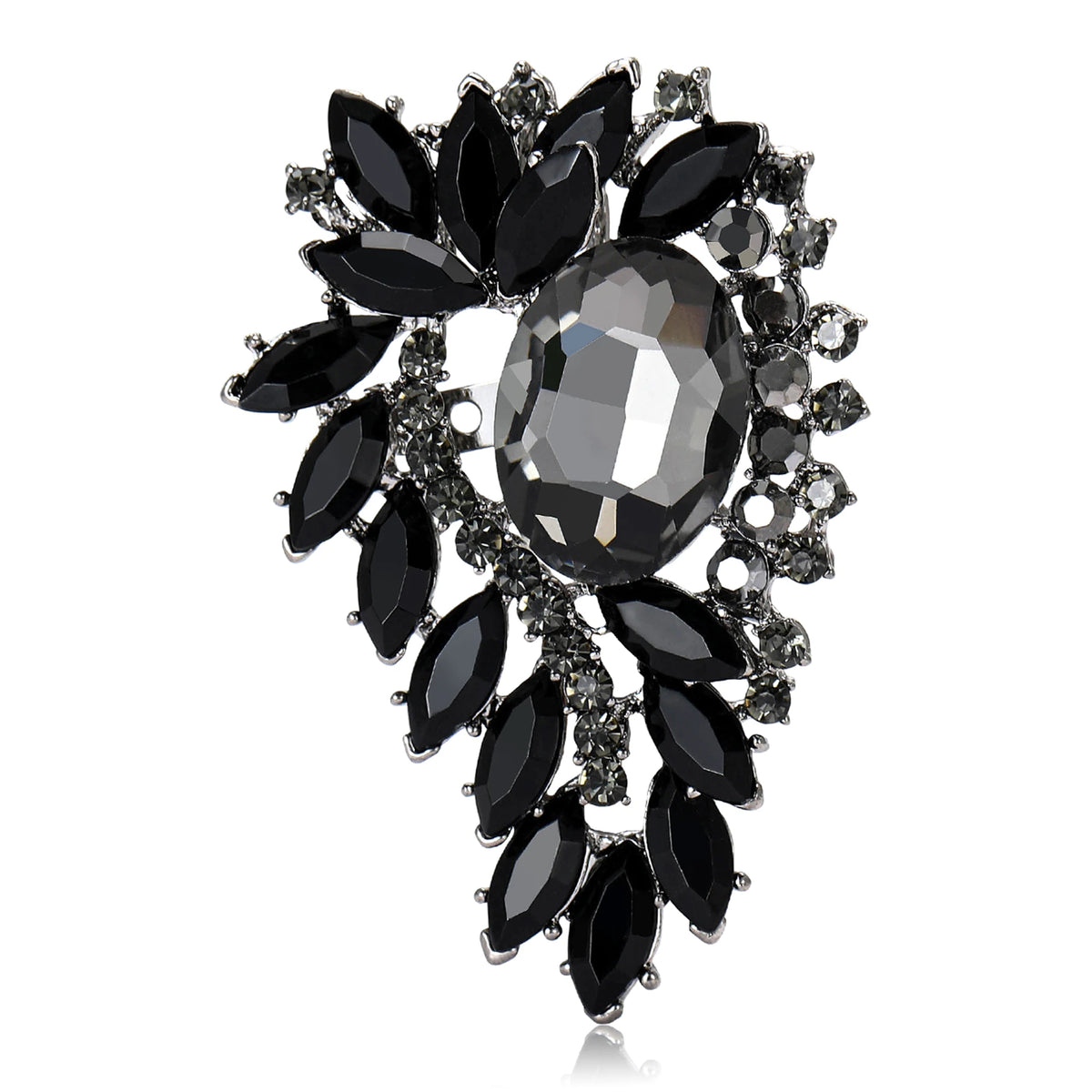 Beaut&Berry Vintage Crystal Glass Brooches for Women Unisex Court Pins Friends Party Gifts Banquet Jewellery Accessories