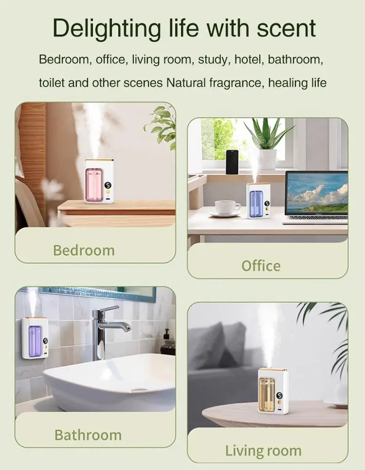 NEW Diffuser Aromatherapy Machine,Wireless Wall Hanging Portable Automatic Fragrance Spray Bathroom Toilet Deodorization